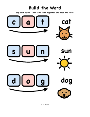 First page of Build the Word, a word game game