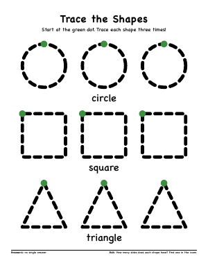First page of Trace the Shapes