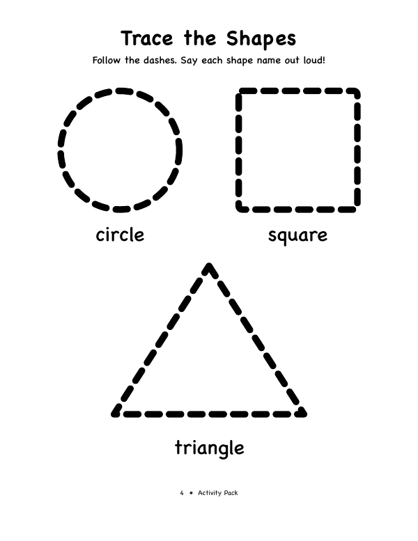 First page of Trace the Shapes